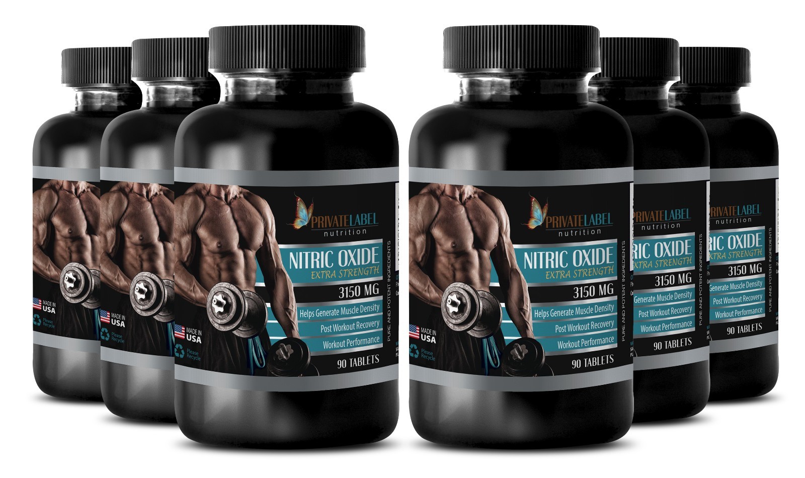 Nitric Oxide 3150mg – L-Arginine – Build Muscle – 540 Tablets 6 Bottles
