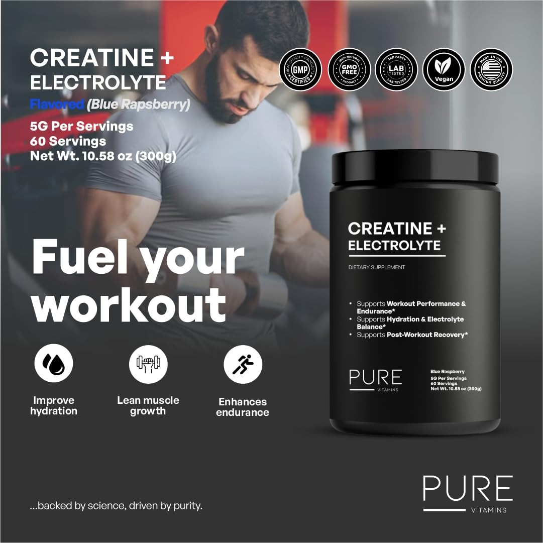 Pure Vitamins Pure Fusion Creatine Monohydrate Electrolyte Blend