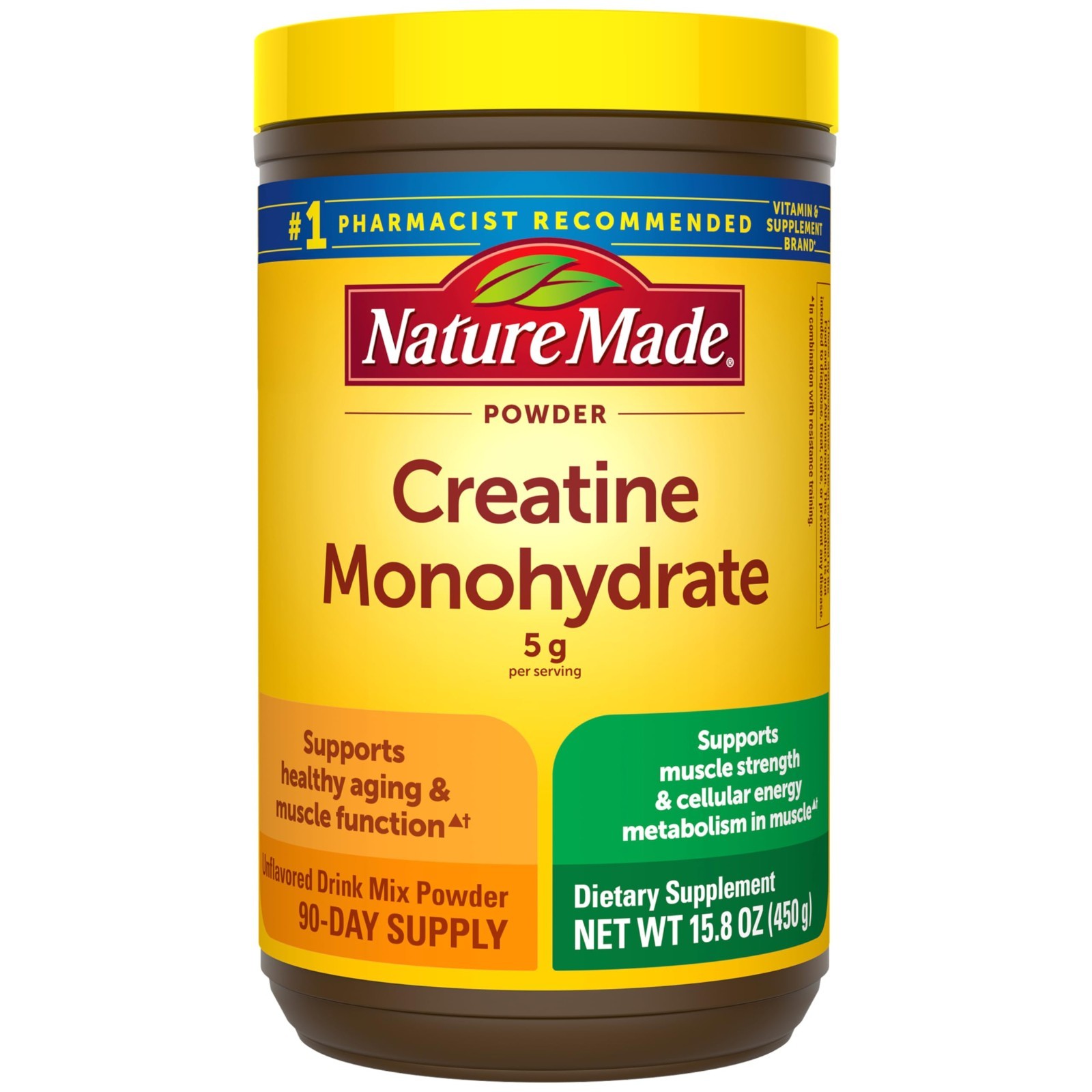 Micronized Creatine Monohydrate Powder 5g, Unflavored Muscle Support Drink Mix,