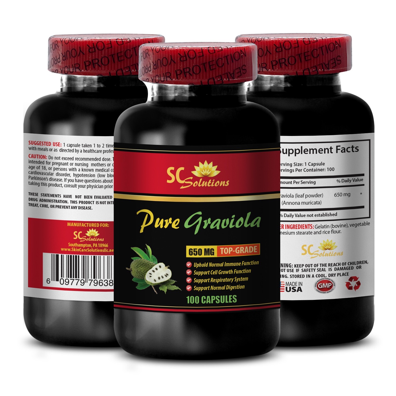 graviola extract – PURE GRAVIOLA EXTRACT – Immune system support – 1 Bottle