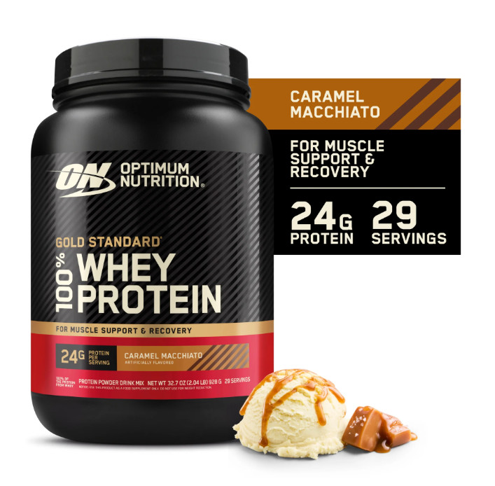 Optimum Nutrition Gold Standard Whey Protein, Caramel Macchiato, 2 lb