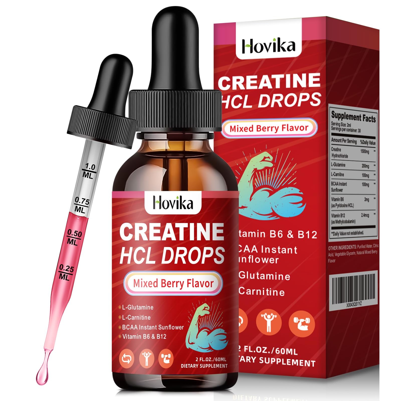 Creatine HCL Liquid Drops for Men & , Creatine Hydrochloride with L-Carnitine…