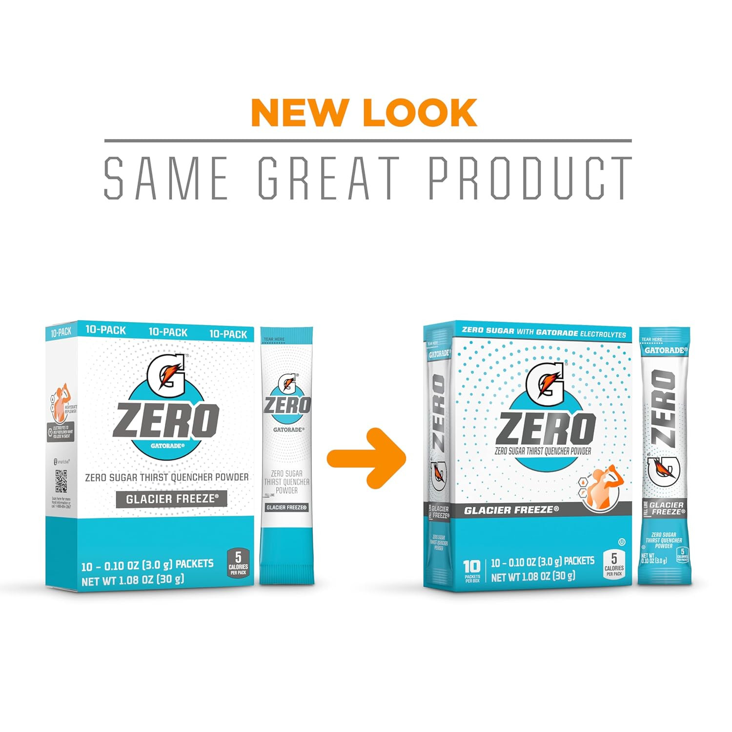 Gatorade – Sports Drinks G Zero Powder Packets Glacier Freeze, 0.10 Ounce(Pack o