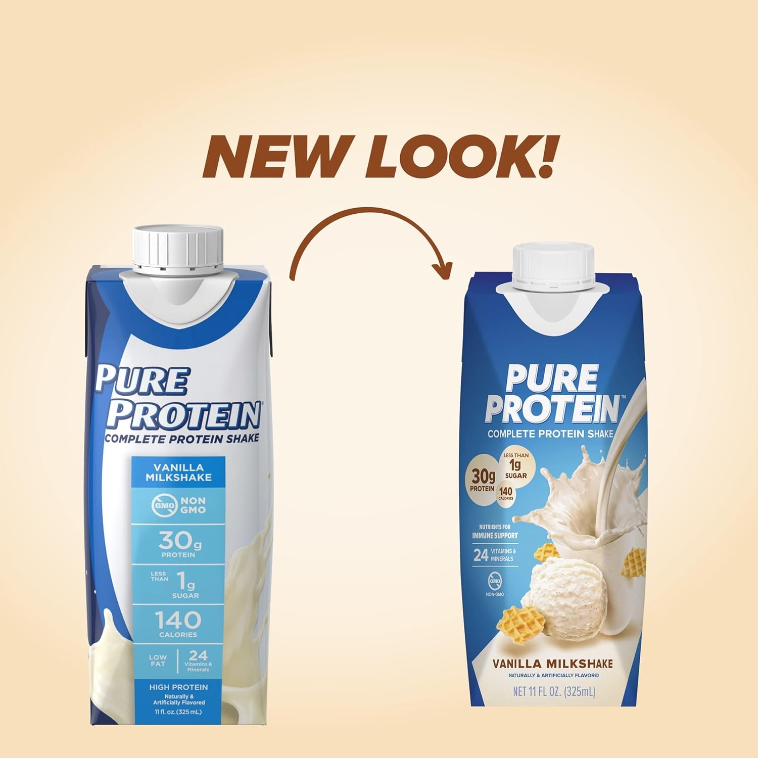 Pure Protein Shake Vanilla 11 oz 30g 4 Pack