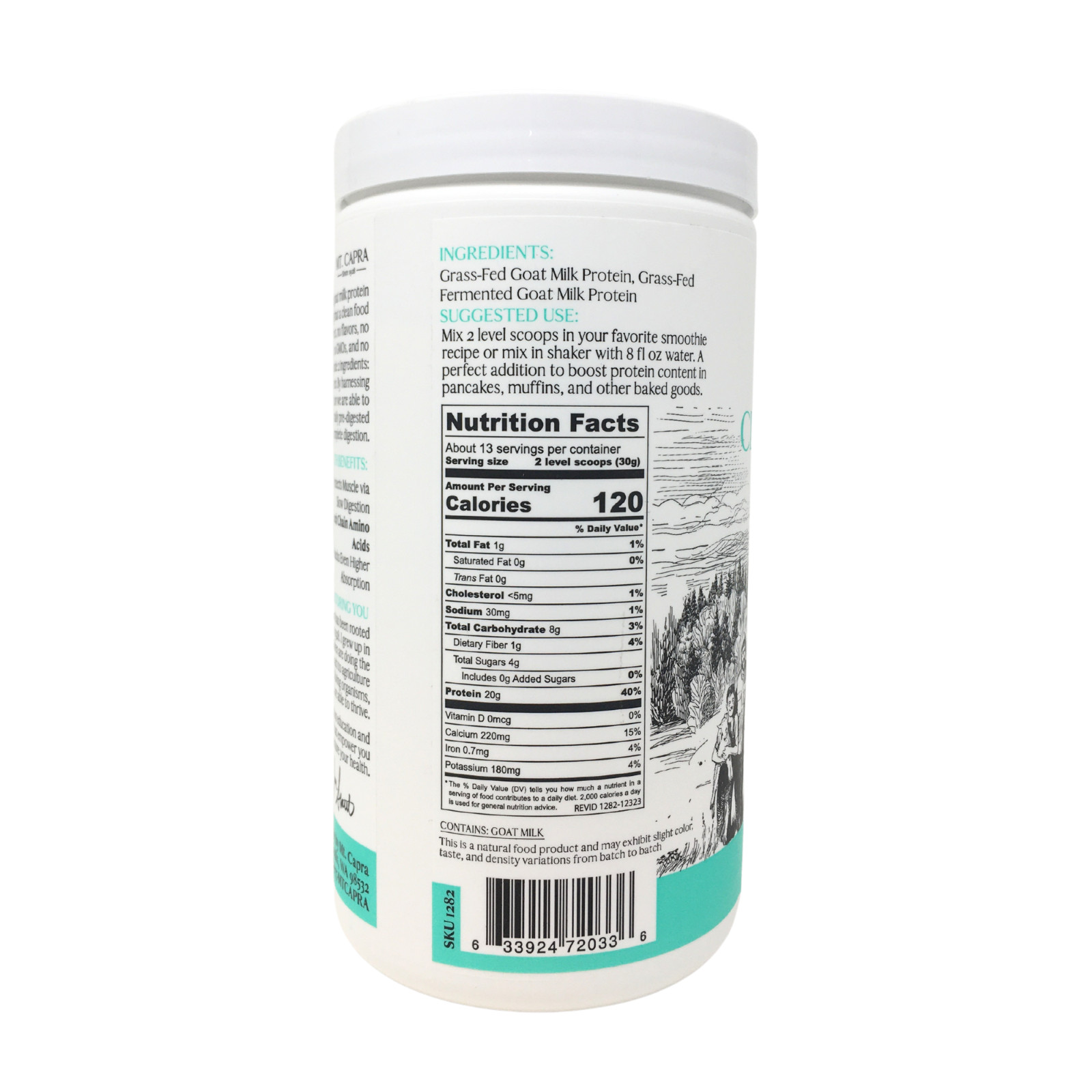 MT Capra CLEAN Whole Protein Goat Milk Protein, 14.1 oz (400 g)
