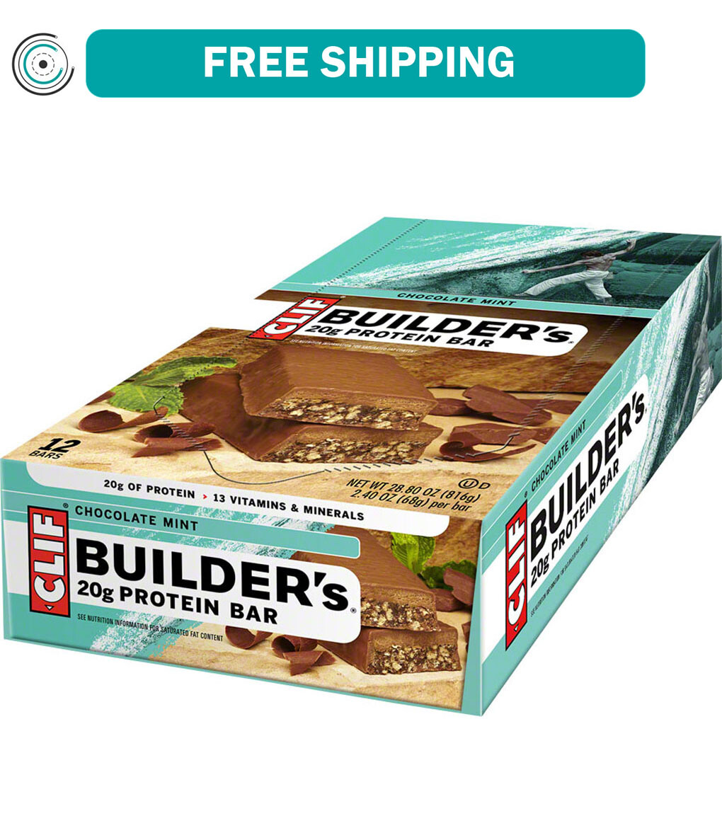 Clif Builder’s Bar for Quick Recovery After Exercise: Chocolate Mint Box of 12