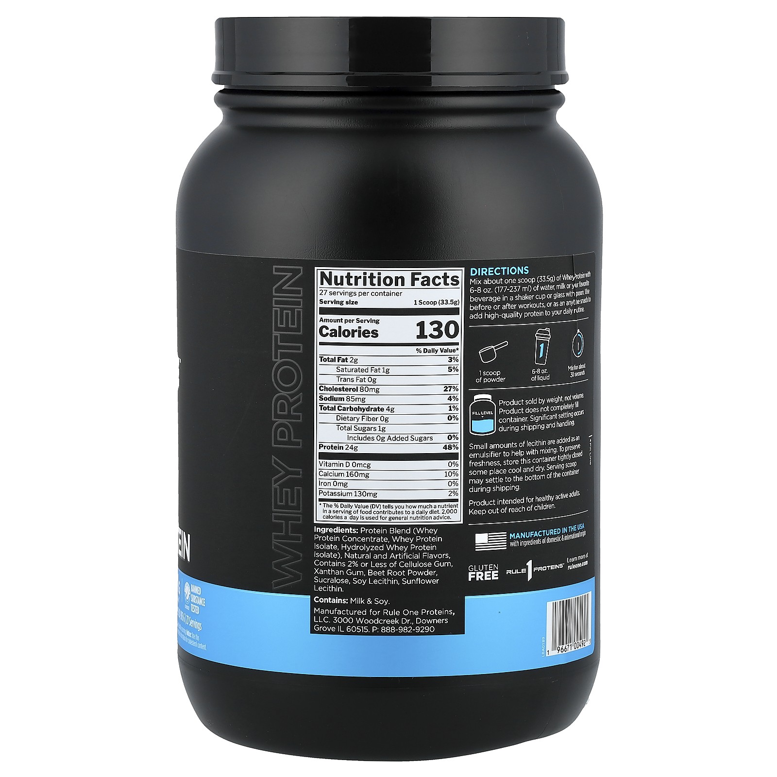 Whey Blend, Protein Powder Drink Mix, Strawberries & Creme, 1.96 lb (891 g)