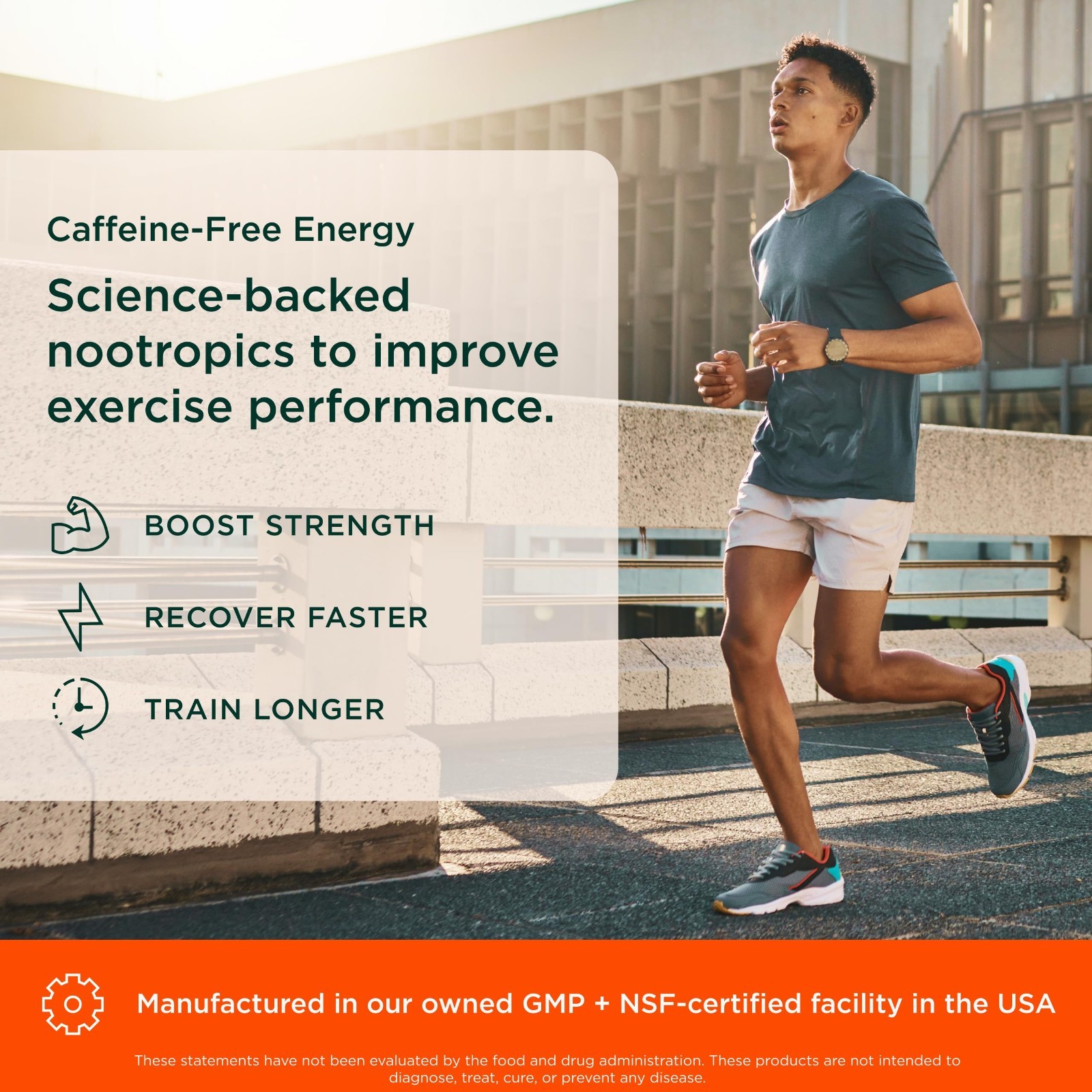 Caffeine-Free Pre Workout Powder for Energy, Focus & Endurance – 20 Servings Gra