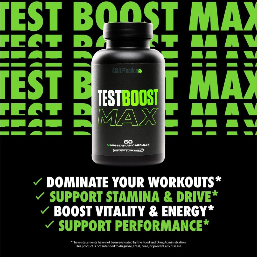 NEW Sculpt Nation by V Shred Test Boost Max-Testosterone Supplement for Men 2028
