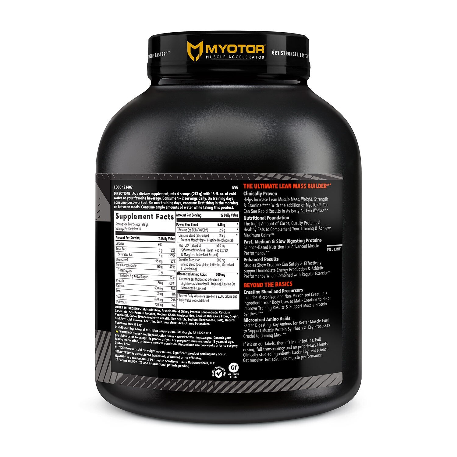 GNC Amplified Mass XXX Anabolic Mass Gainer 6 LBS Cookies and Cream
