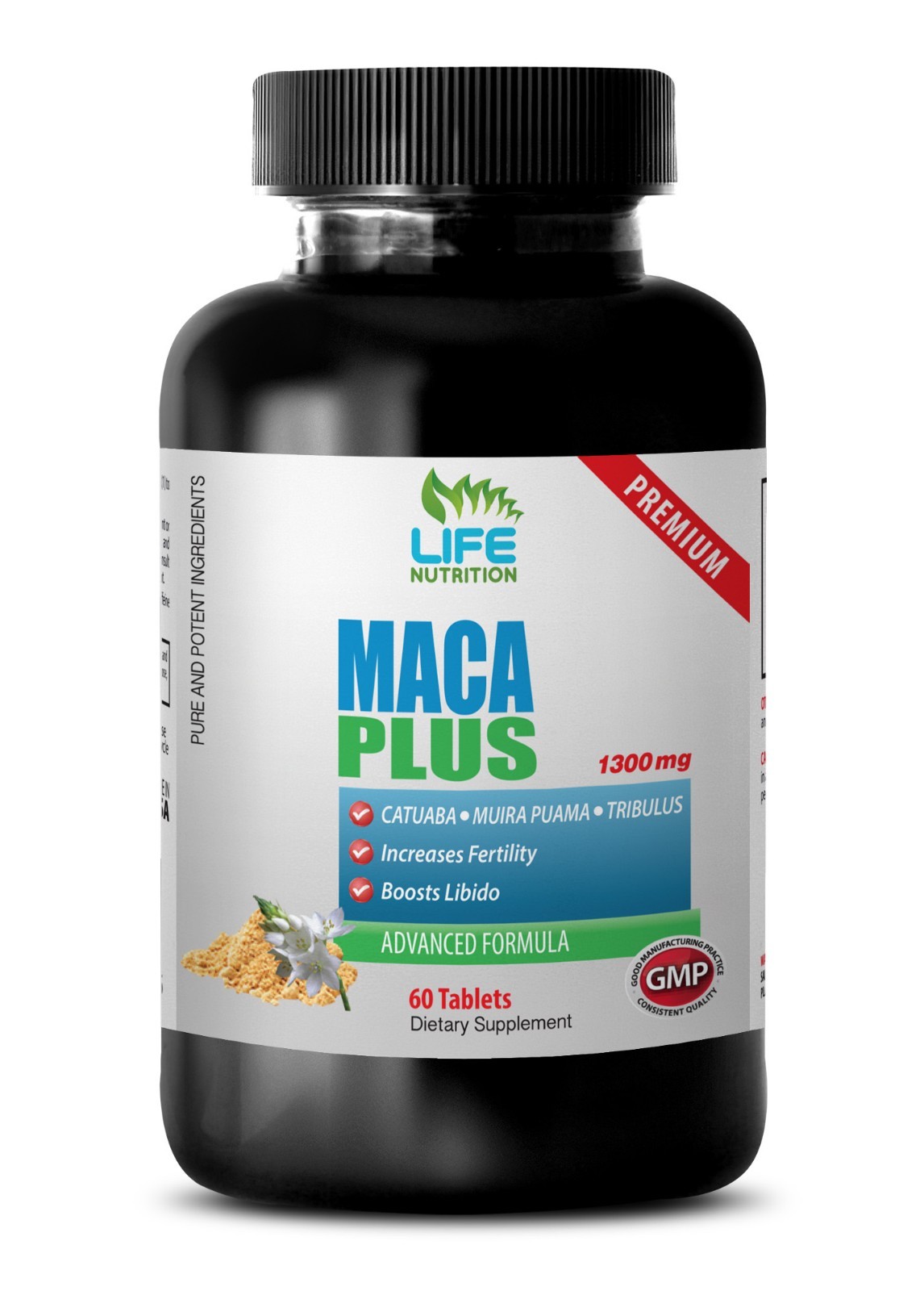 American Ginseng – Maca Premium 1275mg – Stinging Nettle, Eleuthero 1 Bottles