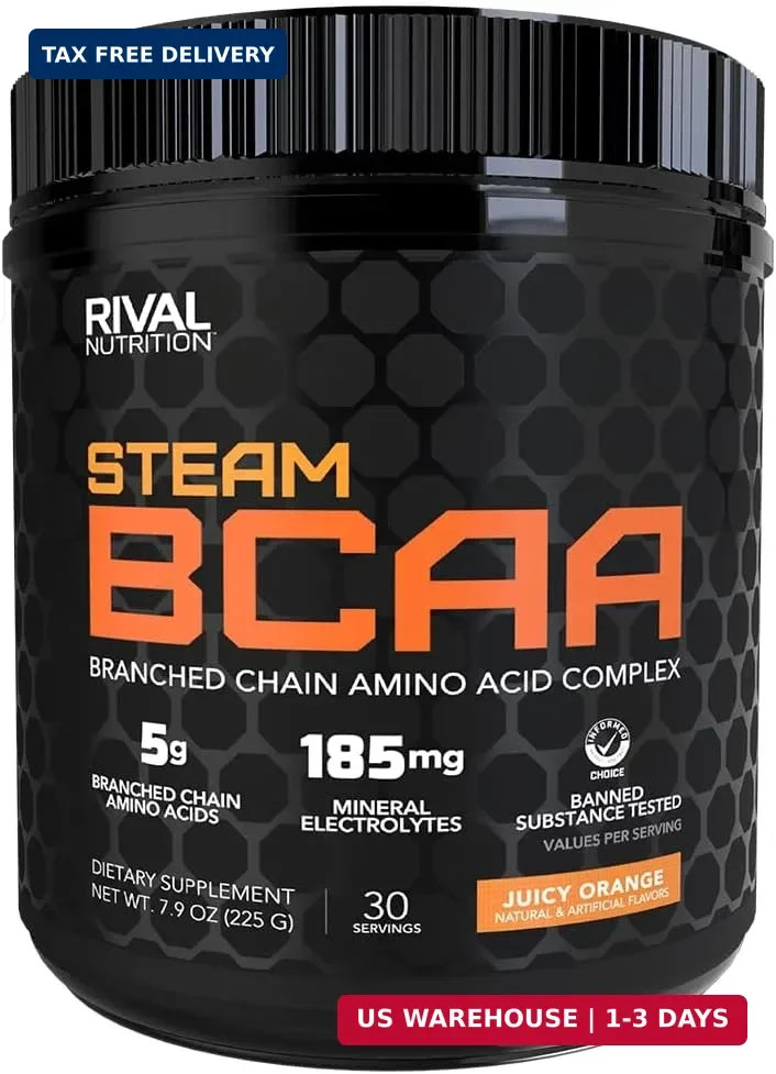 Rival Nutrition Steam BCAA Orange I 30 Servings I 5g Branched Chain Amino Acids