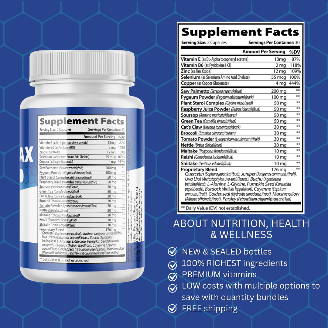 Prostomax- Prostate & Urinary Support- 5 Bottles- 300 Capsules