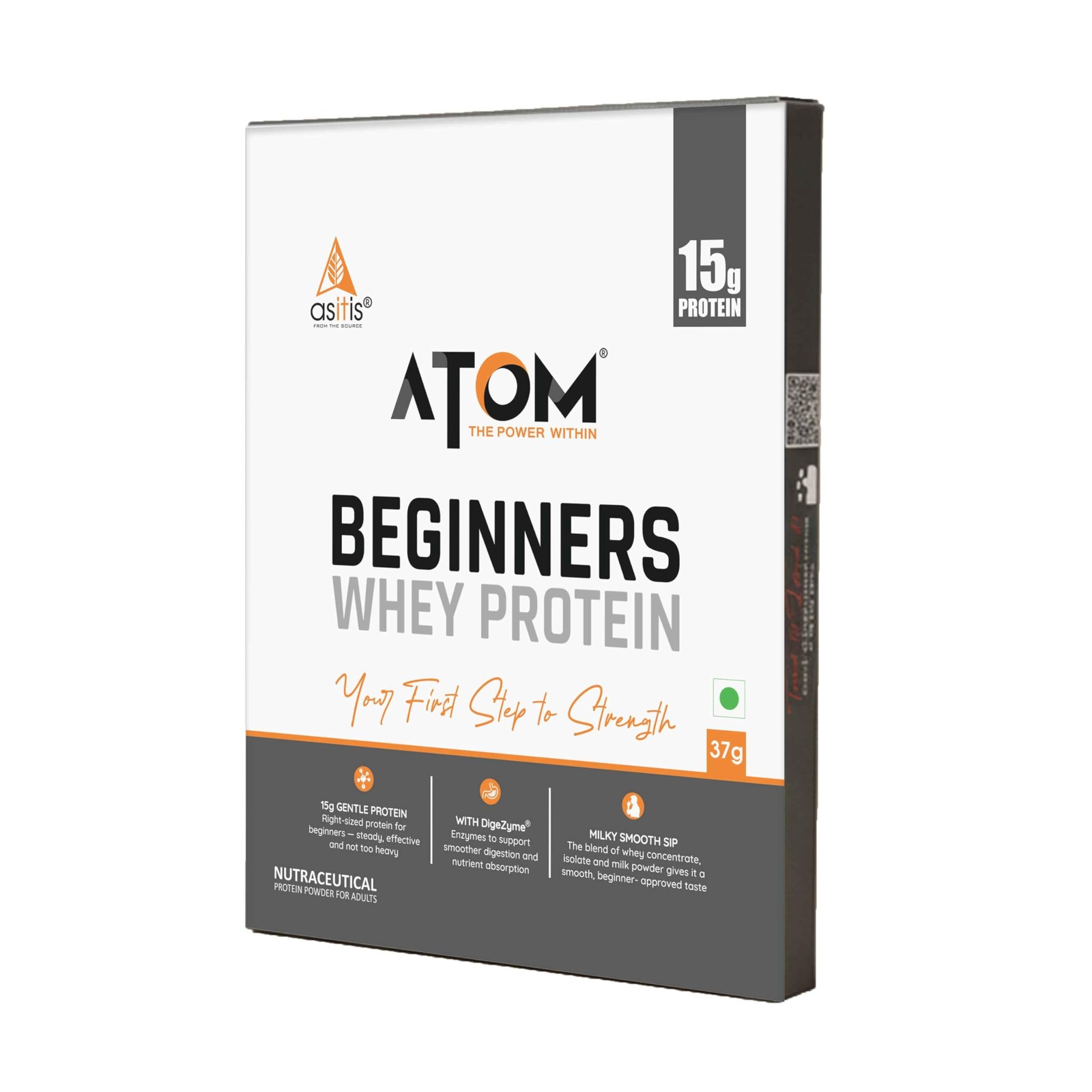 AS-IT-IS ATOM Beginners Whey 37g 15g Protein