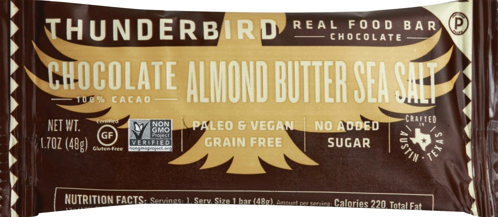 Thunderbird Bar Choc Almond Sea Salt Gluten Free