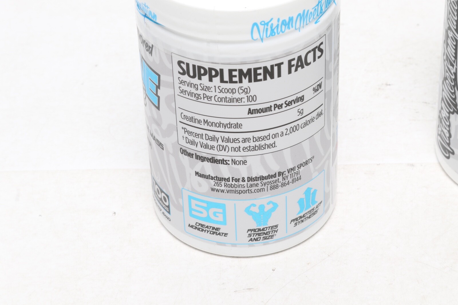 2 Pack of VMI Sports Creatine Monohydrate 500 Grams 100 Servings Unflavored