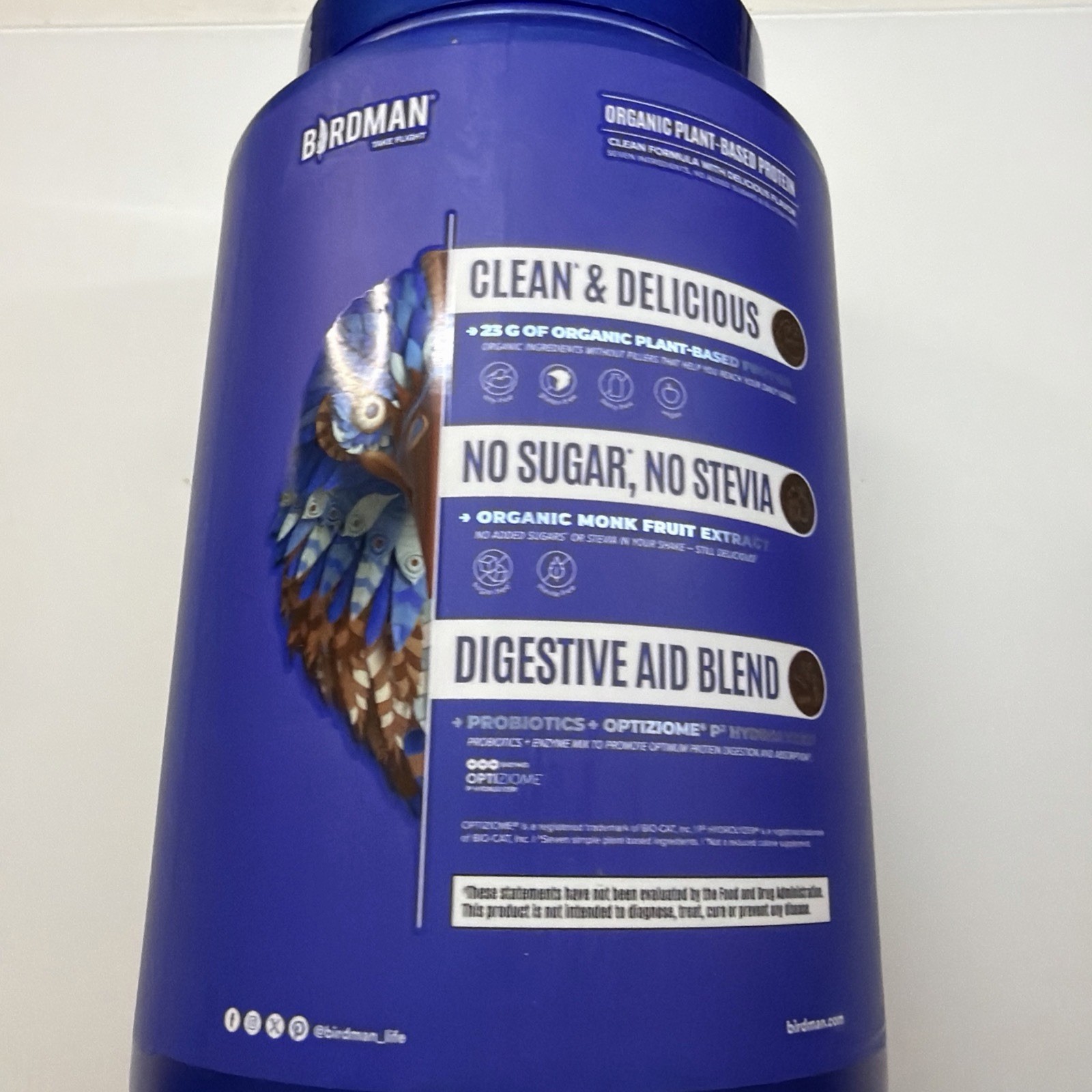 Birdman Falcon Organic Chocolate Plant Protein Powder 1.32 Lbs