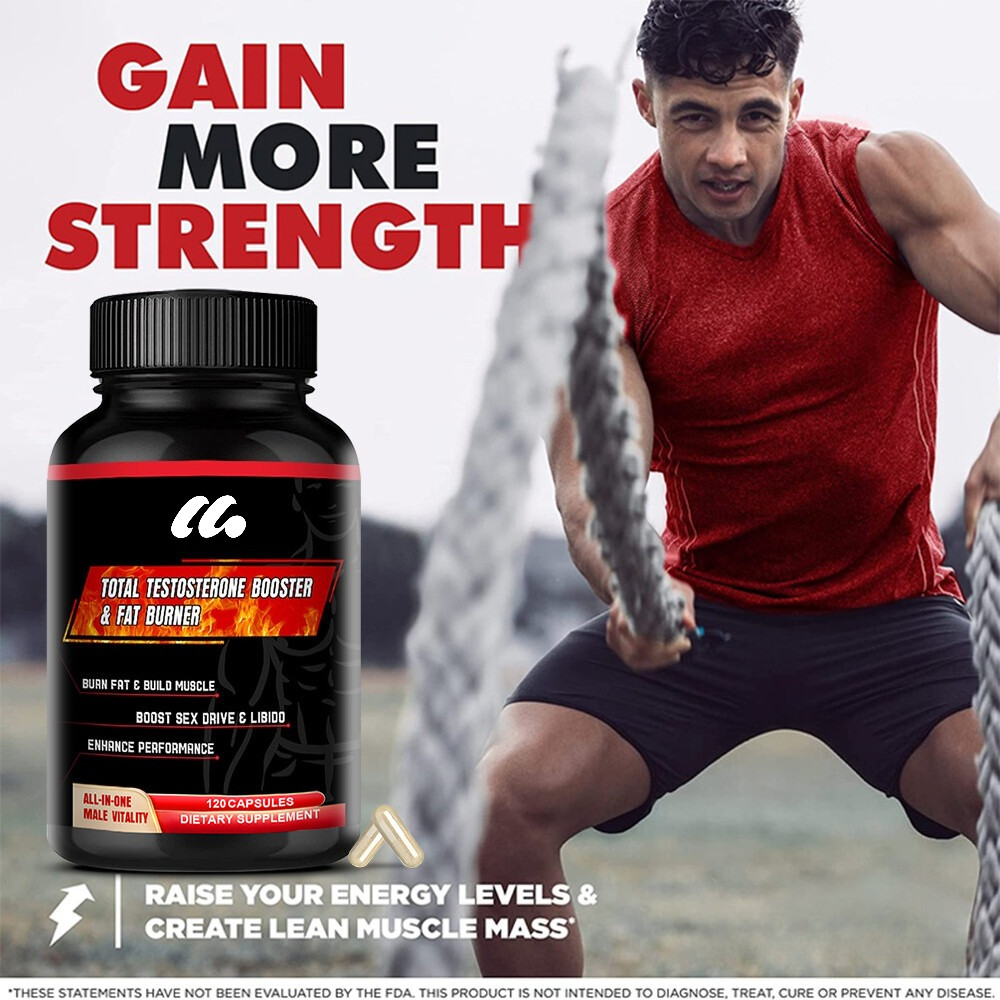 Total Testosteron Booster And Fat Burner – Boosts Muscle Strength And Endurance
