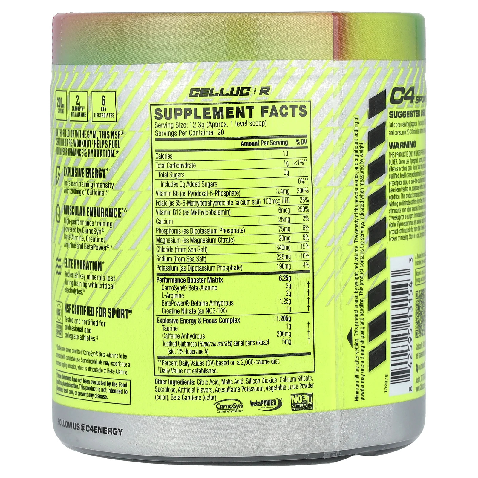 C4 Sport, Pre-Workout, Watermelon, 8.7 oz (246 g)