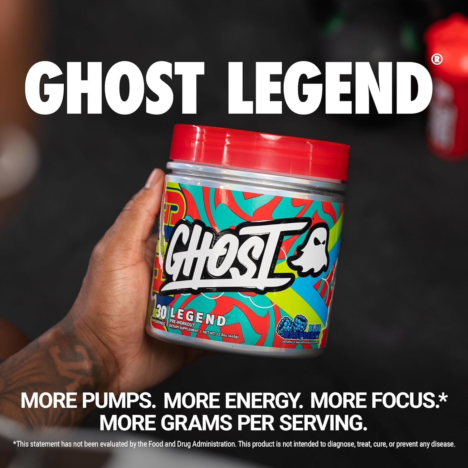 Legend Pre-Workout Powder, Blue Raspberry, 30 Servings | Pre-Workout with 300…