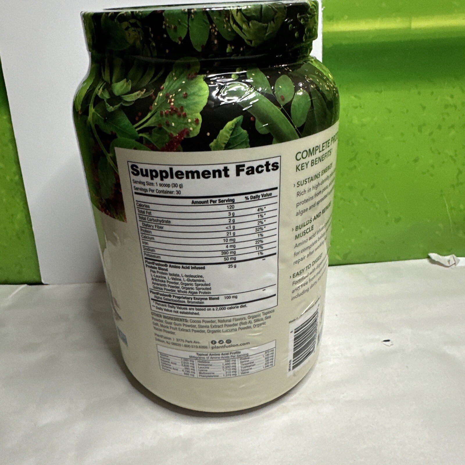 Plant Fusion Complete Protein Rich Chocolate 31.75 Ounces Exp 4/24