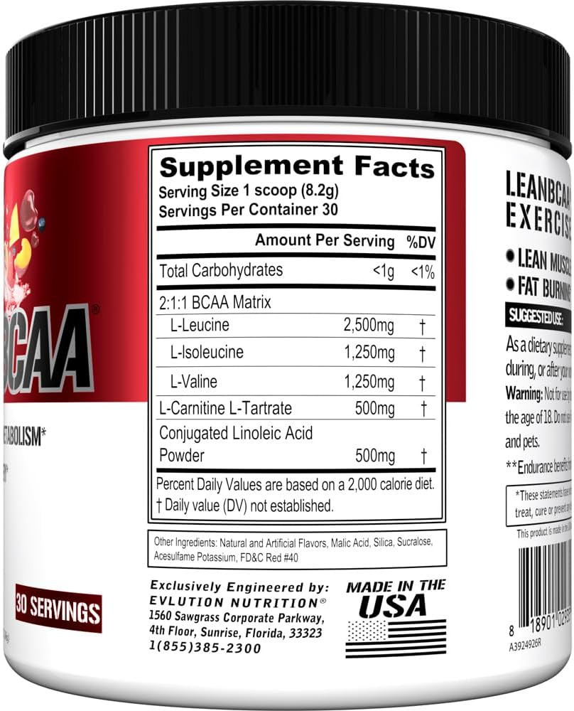 Stimulant Free Lean BCAA Powder Nutrition Bcaas Amino Acids Powder with CLA C…