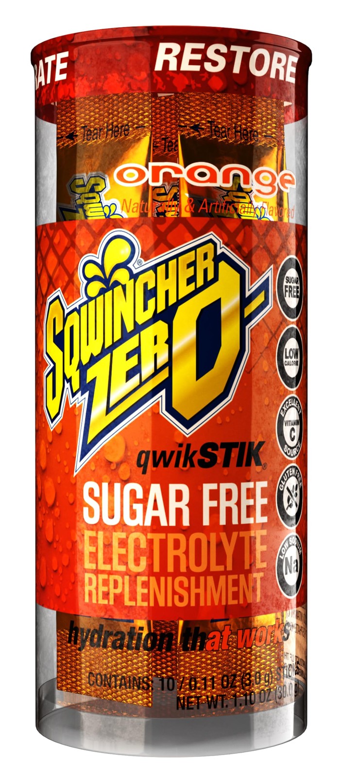 Sqwincher Zero Qwik Stik 4 Flavor Variety Pack Sugar Calorie Sodium Electrolyte