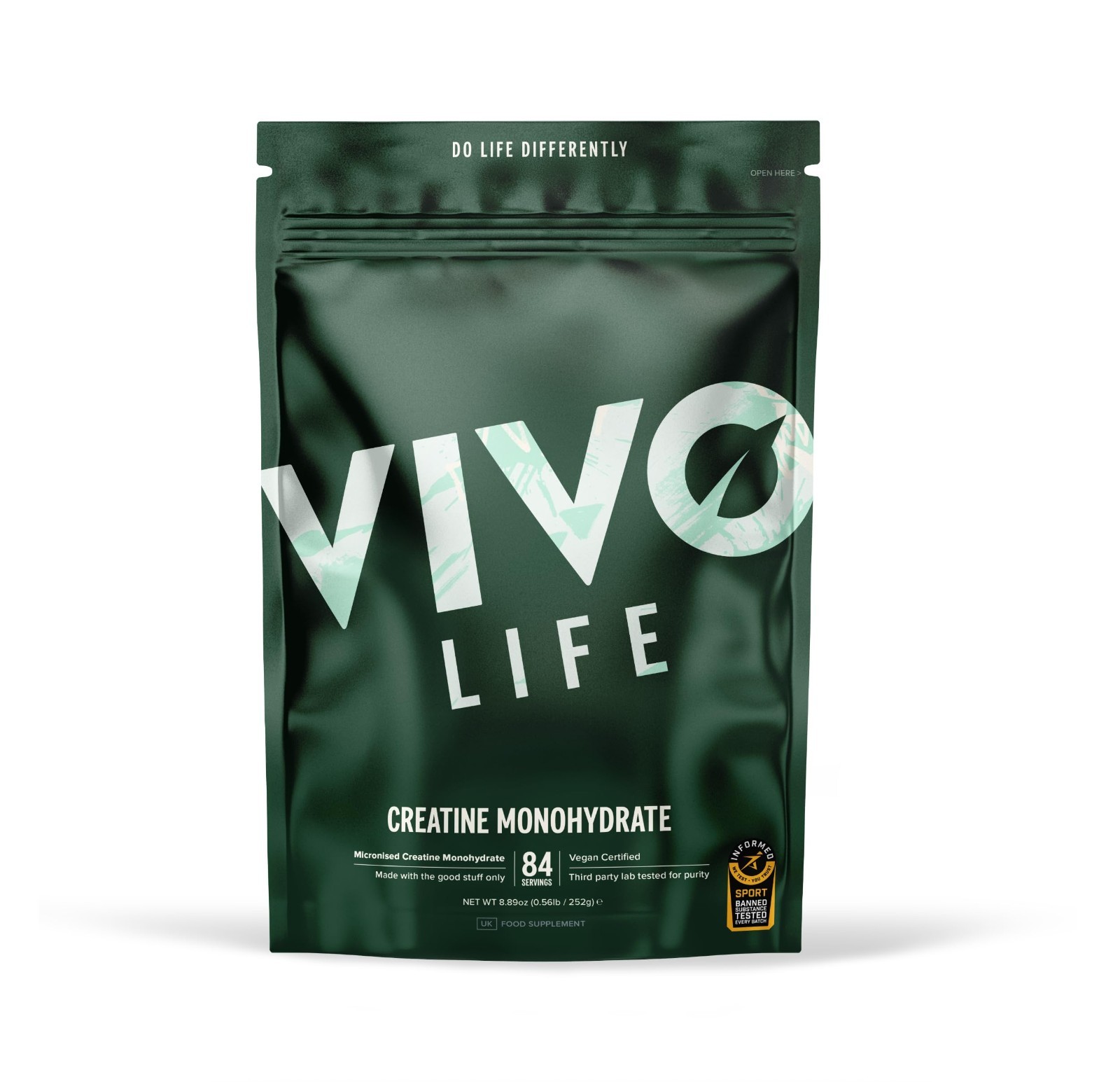 Micronized Creatine Monohydrate Powder – Unflavored, Vegan, 84 Servings (8.8 oz)