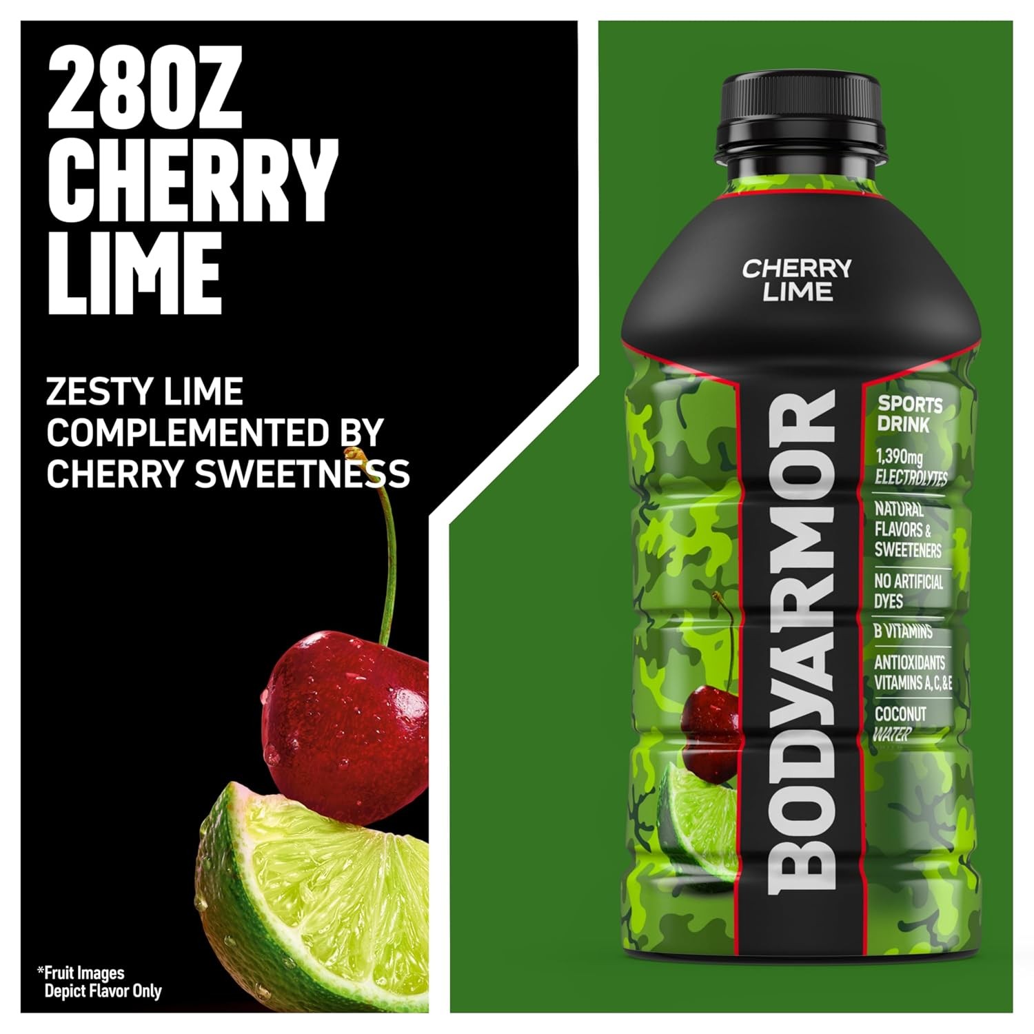 Cherry Lime Electrolyte Sports Drink 28oz Bottles