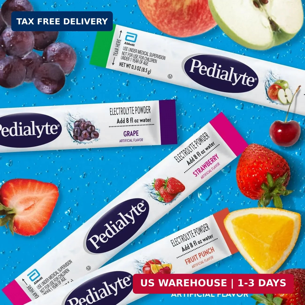Pedialyte Electrolyte Powder, Hydration Drink for Kids & Adults, Variety Pack: S