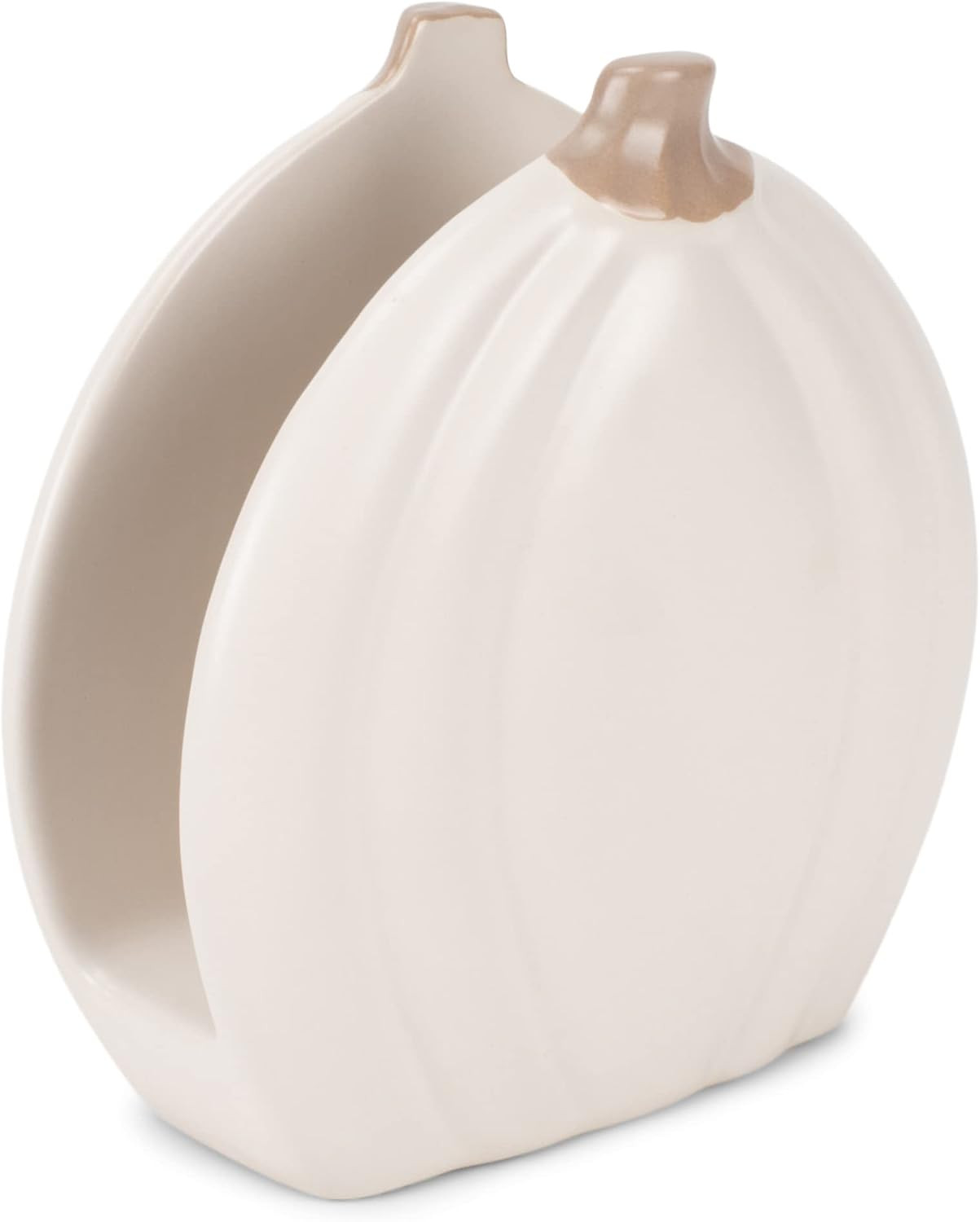 Nat & Jules Pumpkin Shaped Standard Size Ceramic Napkin Holder: Perfect for Your