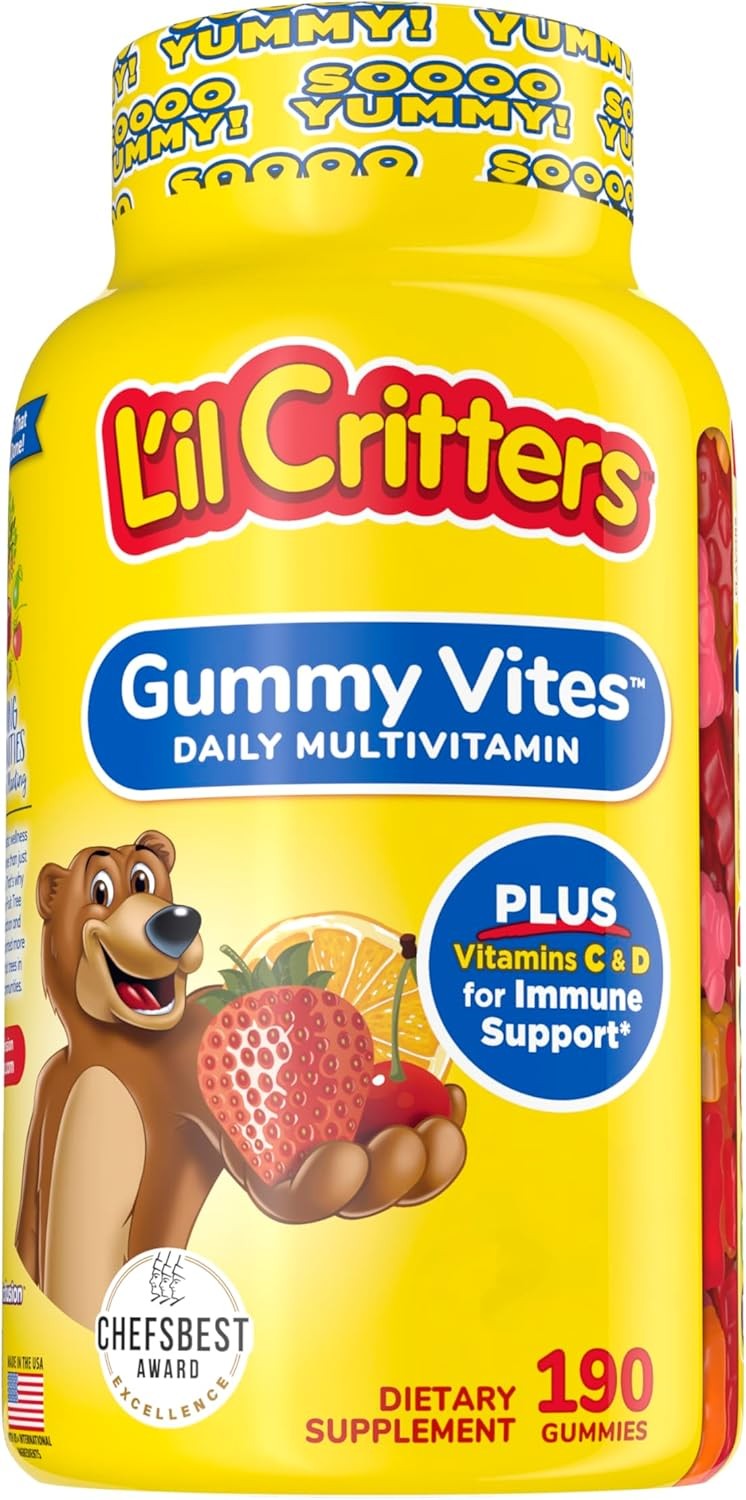 Naturally Sourced Vitamin C & D Immune Support Daily Gummies (190pk)