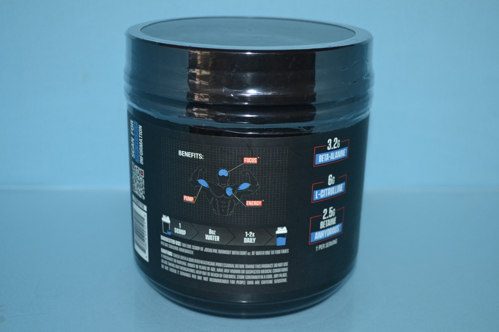 Jocko Pre-Workout Energy Focus Pump Nitro Pop 30 Servings 20.95 oz, BB 09/2026