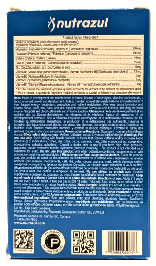 Nutrazul Sport Electrolytes, 30 Effervescent Tablets, Berry Flavor, Exp. 11/27