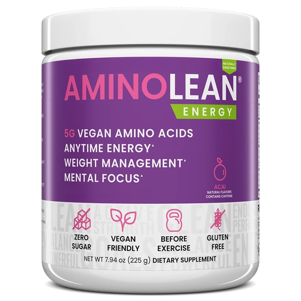 Natural Pre Workout Powder & Amino Energy | Vegan BCAA + EAA | Jitter-Free Energ
