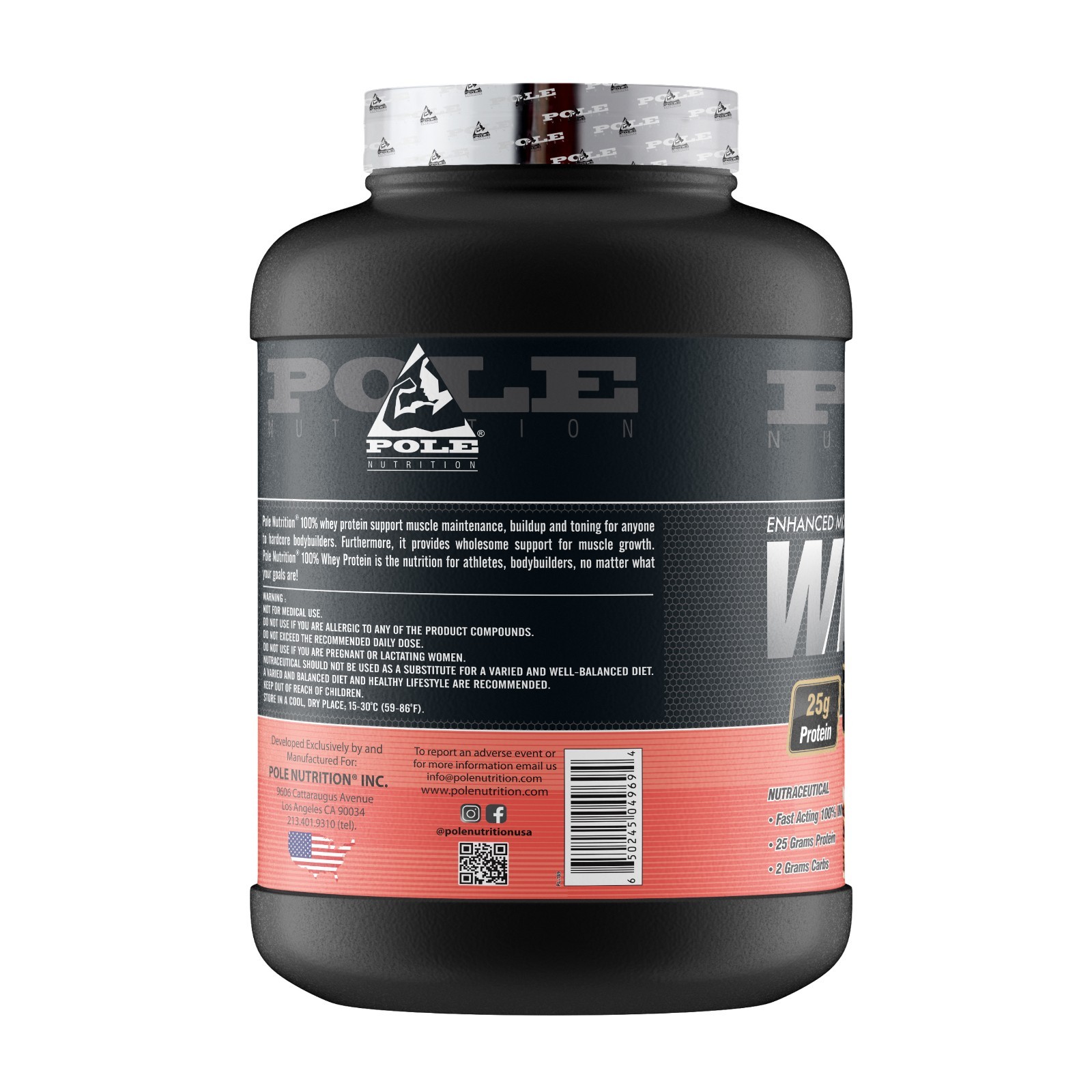 Pole Nutrition Whey Protein American Banana Split 76 Serving 5 Lbs