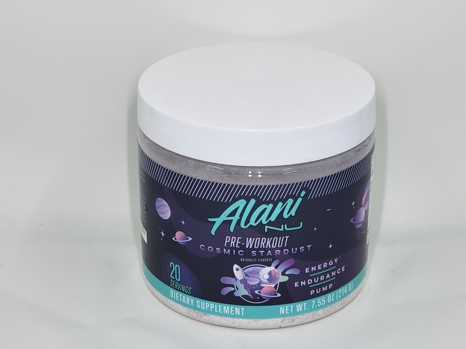 Alani Nu Pre-Workout Powder Cosmic Stardust Energy 20 Servings Exp 07/26
