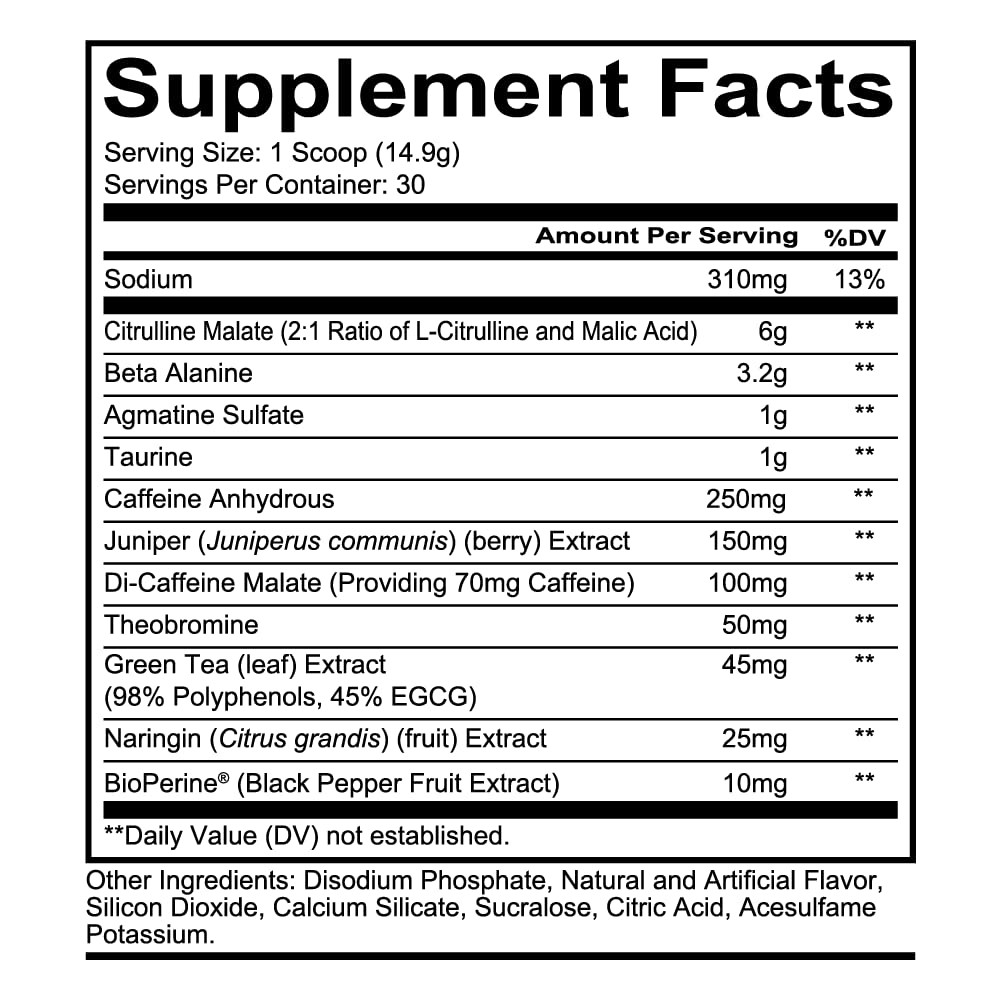 Total War Preworkout Supplement 15.77Oz Powerful Focus Energy For Workouts
