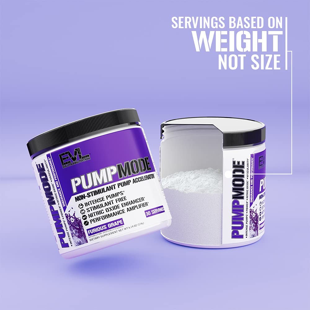 Nitric Oxide Pre Workout Powder Blue Raz Caffeine Free Pump Supplement 6.14 Oz