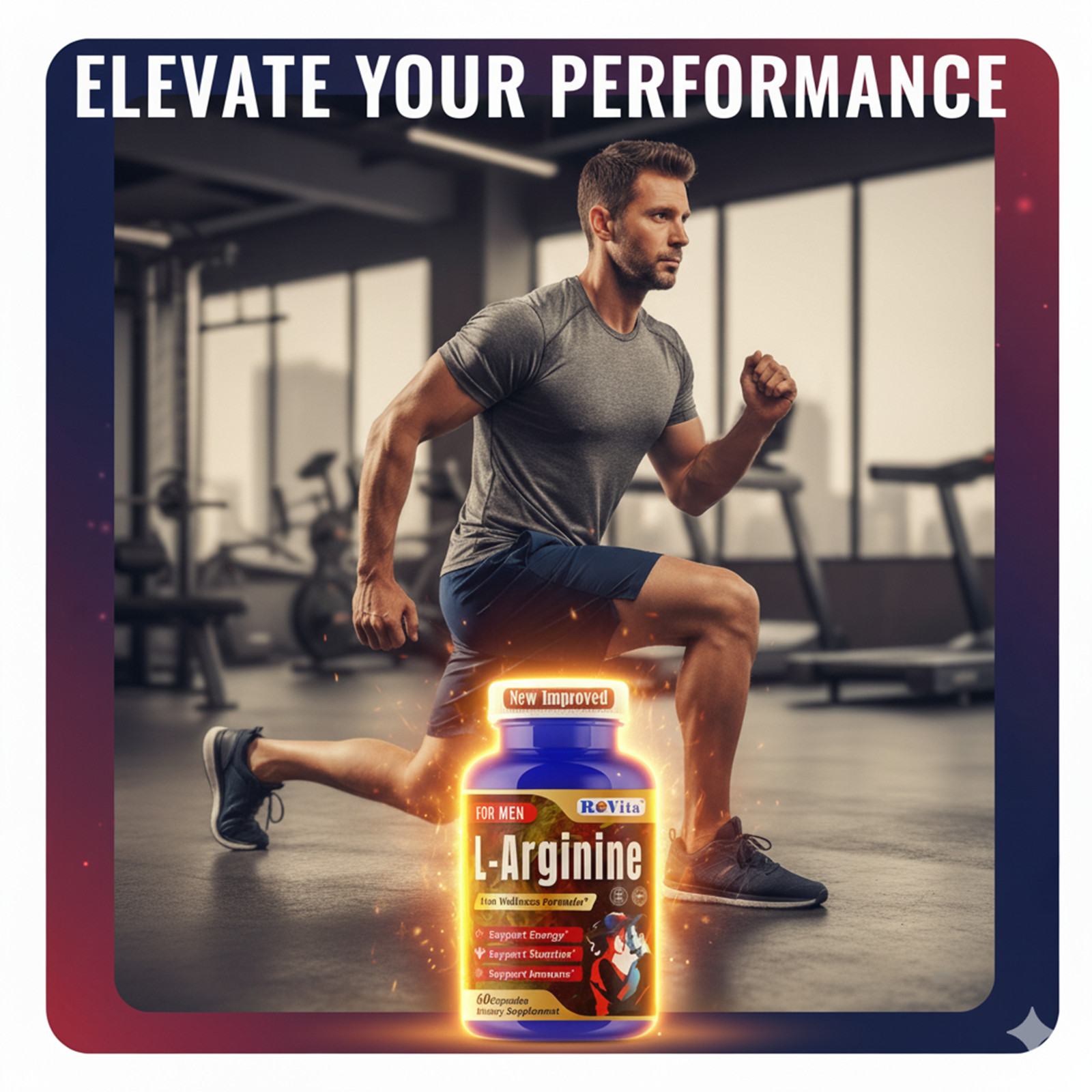 L-Arginine Capsules for Men – Nitric Oxide Booster Male Enhancement Formula 60C