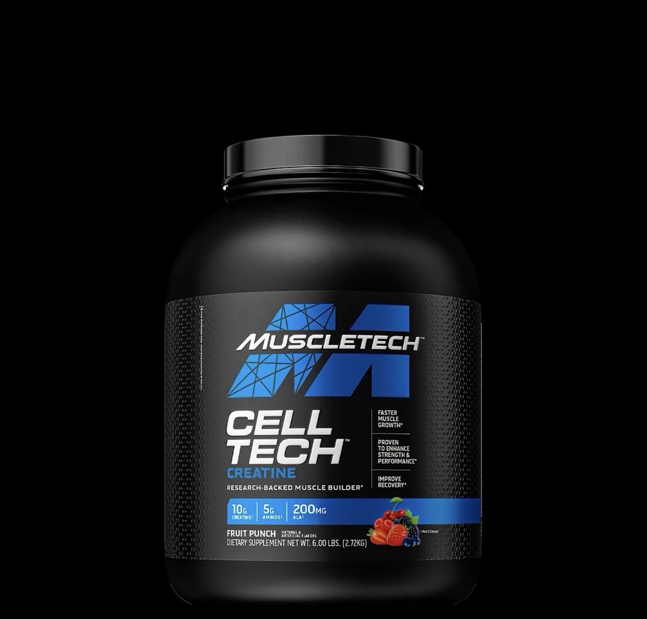 MUSCLETECH Cell-Tech Creatine Monohydrate Powder Tropical Citrus Punch 3 lb