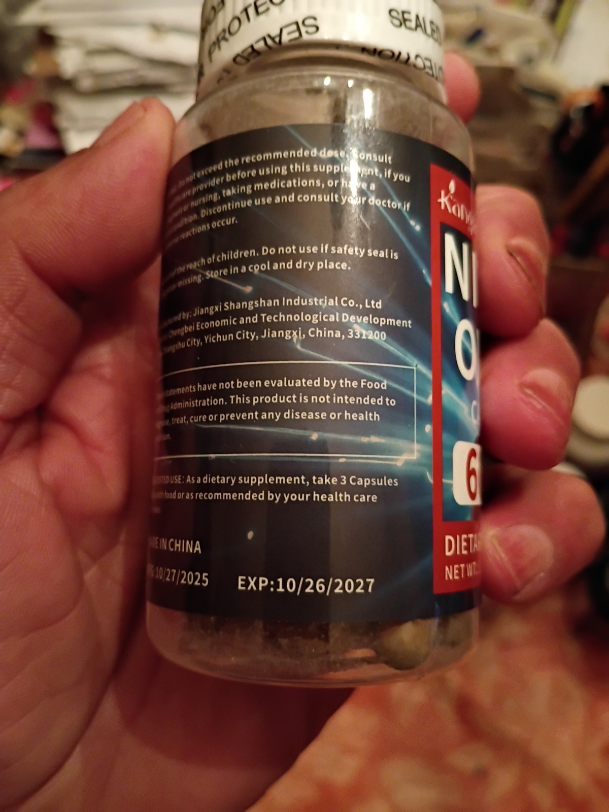 KangRixin Nitric Oxide 180 Capsules for 95 Pure for Energy Vigor and Test Booste