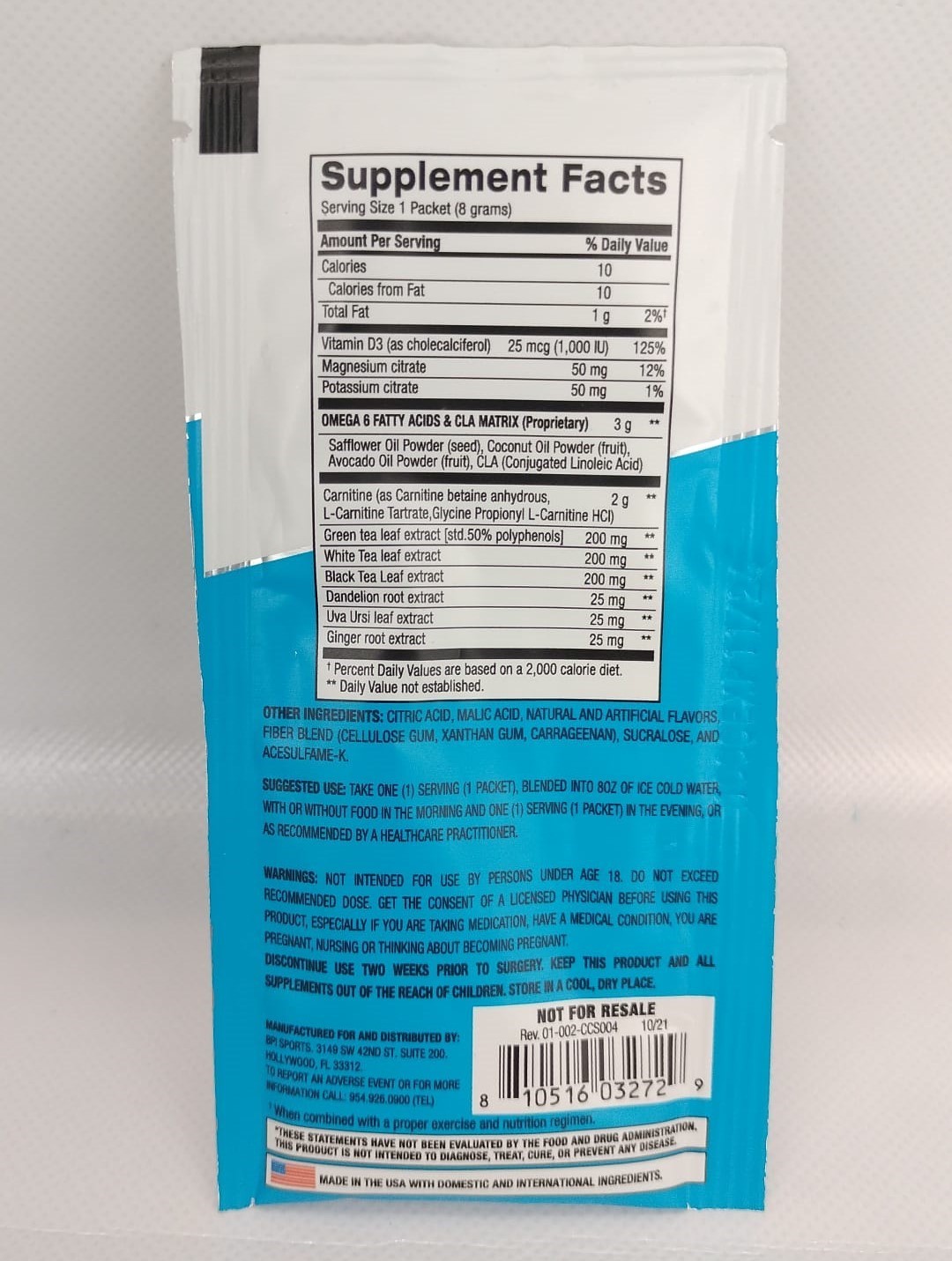 10x CLA+Carnitine Shredded Termogenic Weight Loss and Natural Energy BPI Sports