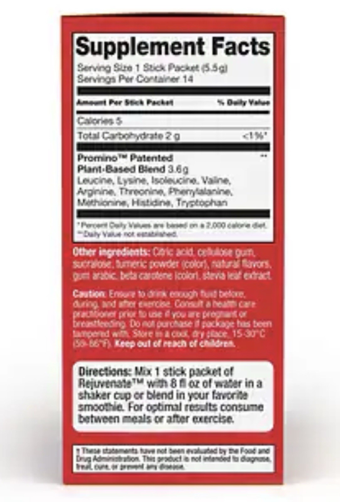 Rejuvenate Muscle Health Drink Mix Powder Citrus Blast Sugar/Dairy Free 14 ct