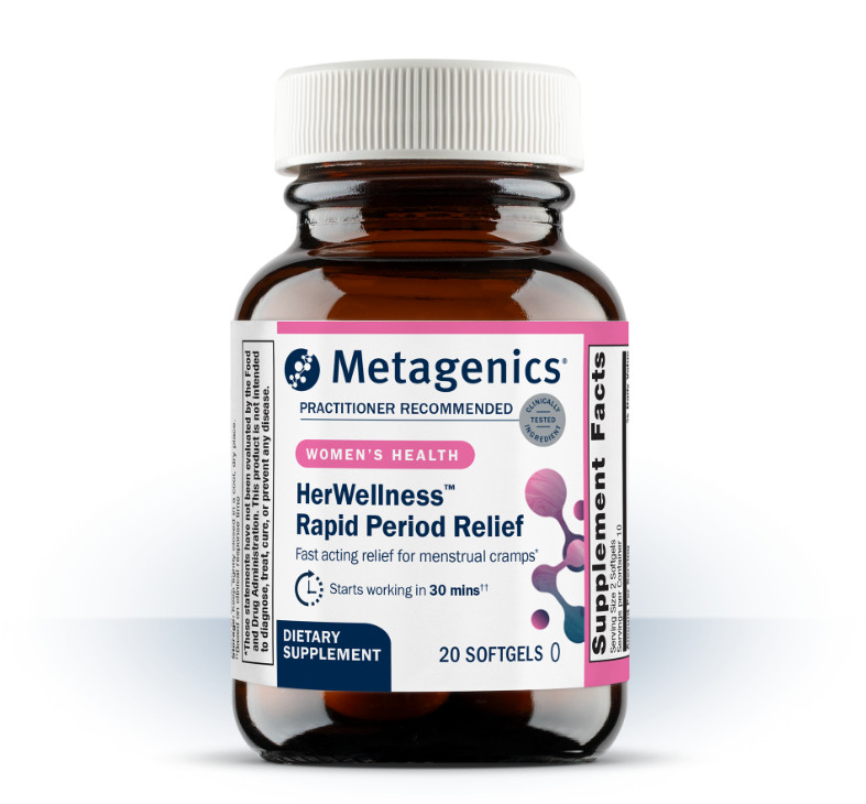 Metagenics Women’s Health Her Wellness Rapid Period Relief 20 Soft Gels