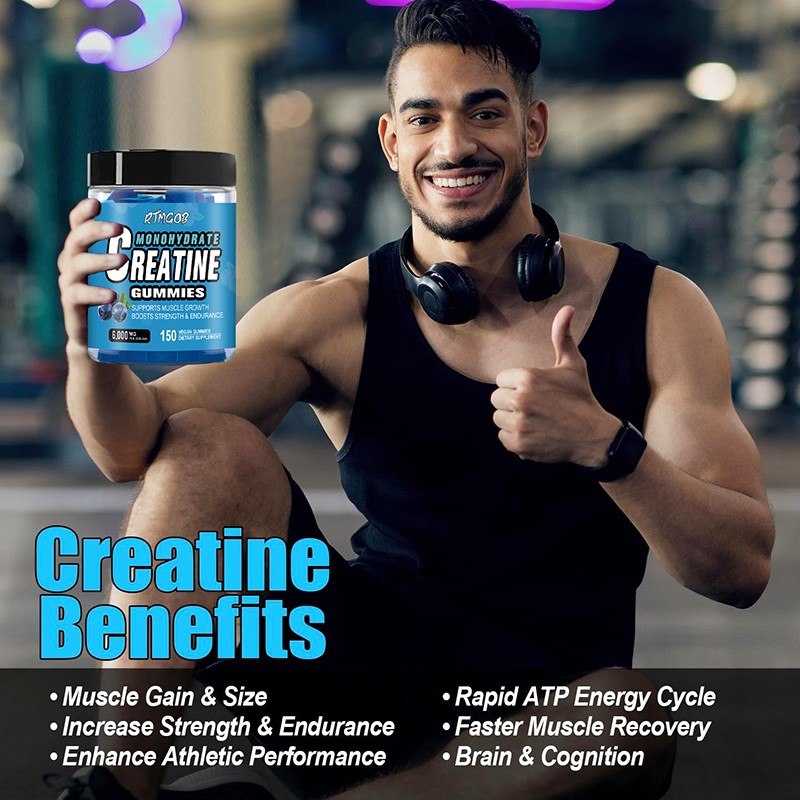 5×150 Counts Creatine Monohydrate Gummies – Increase Strength and Build Muscle