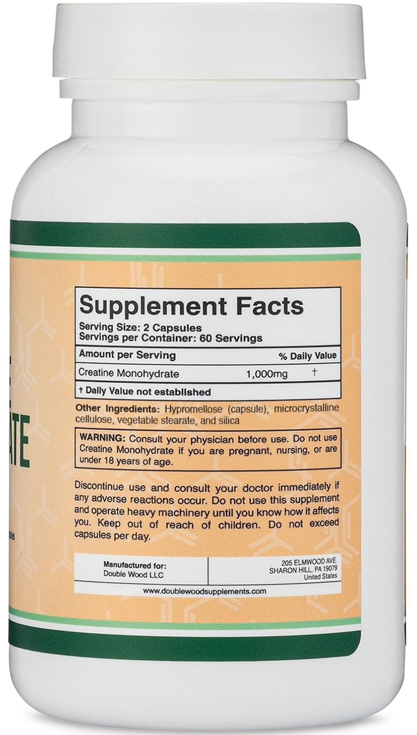 Creatine Pills 1,000Mg per Serving (120 Creatine Capsules) Free Shipping! NEW!..