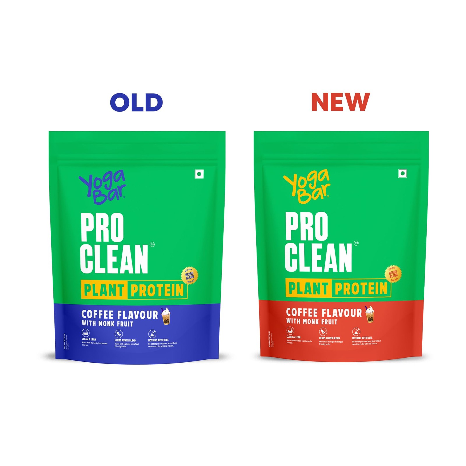 Yogabar Pro Clean Plant Protein Powder 2x500g – Chocolate & Coffee, No Sugar