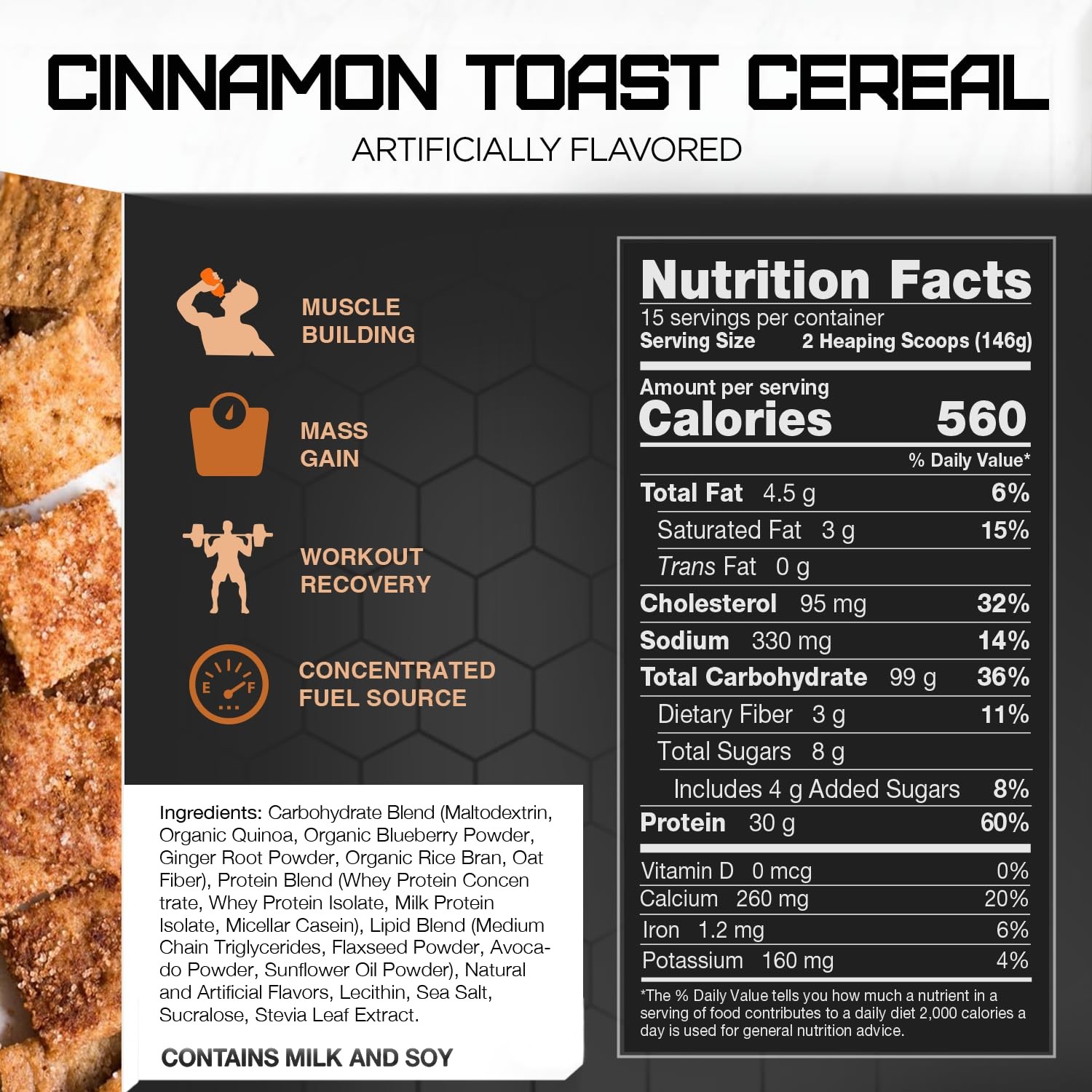 Clean Gainer Cinnamon Toast Cereal