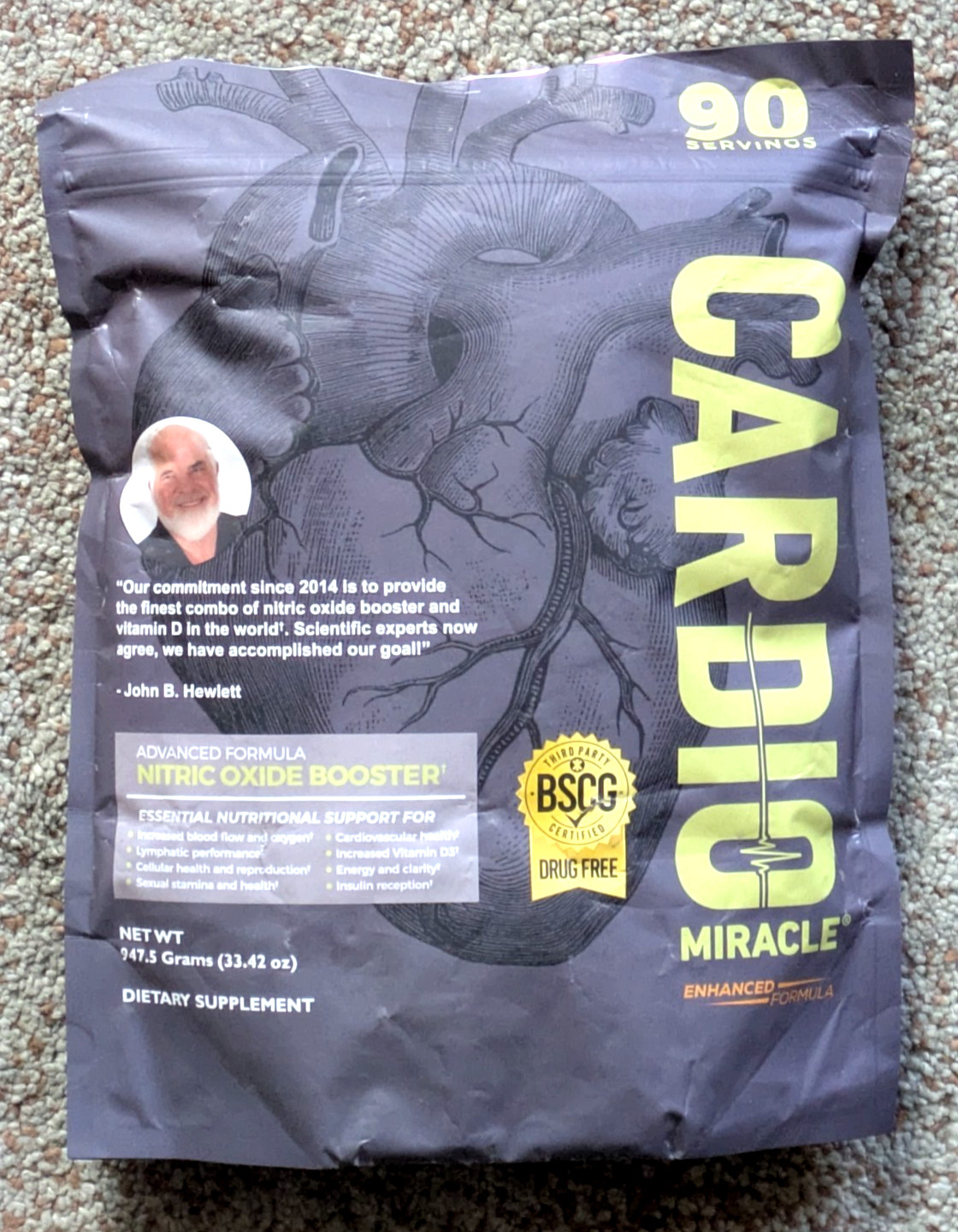 90 SERVINGS CARDIO MIRACLE THE COMPLETE NITRIC OXIDE SOLUTION – NEW SEALED